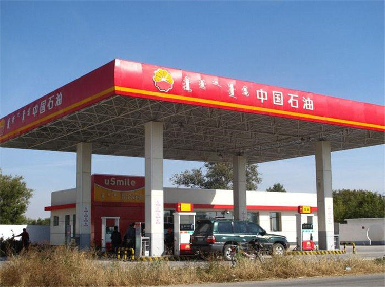 中山加油站钢结构网架案例1